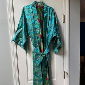 Vintage Longevity Long Chinese Robe Size small